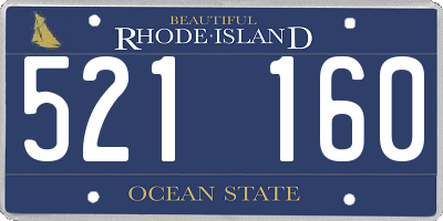 RI license plate 521160
