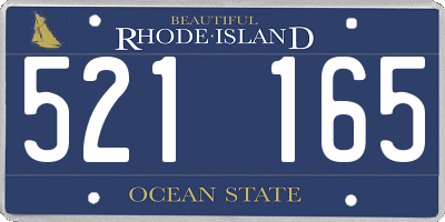 RI license plate 521165