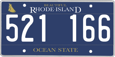 RI license plate 521166