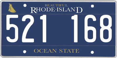 RI license plate 521168