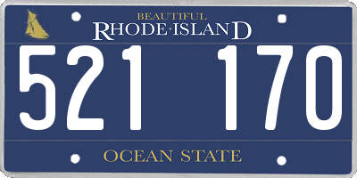 RI license plate 521170