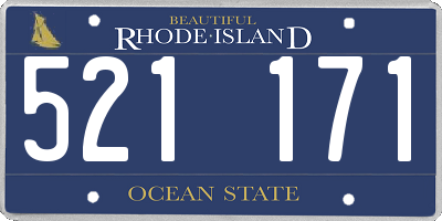 RI license plate 521171