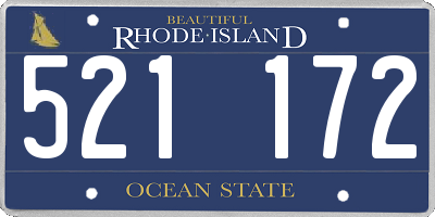RI license plate 521172
