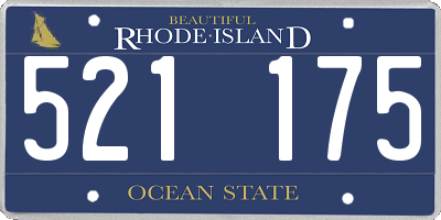 RI license plate 521175