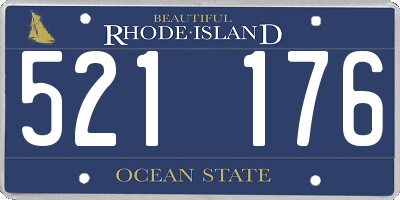 RI license plate 521176