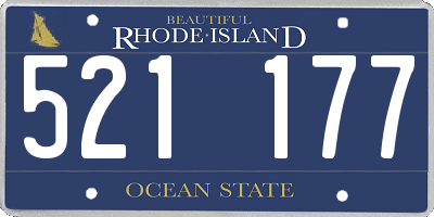 RI license plate 521177