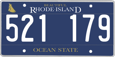RI license plate 521179