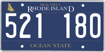 RI license plate 521180