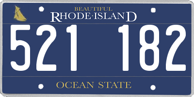 RI license plate 521182