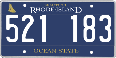 RI license plate 521183