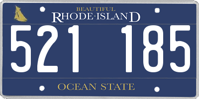 RI license plate 521185