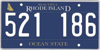RI license plate 521186