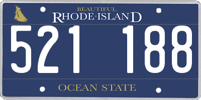 RI license plate 521188