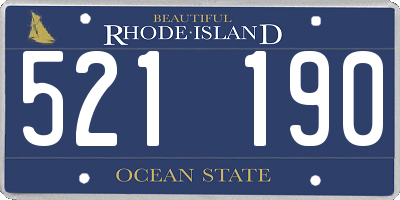 RI license plate 521190
