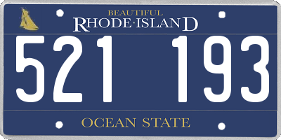 RI license plate 521193