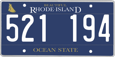 RI license plate 521194