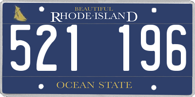 RI license plate 521196