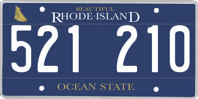 RI license plate 521210