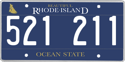RI license plate 521211