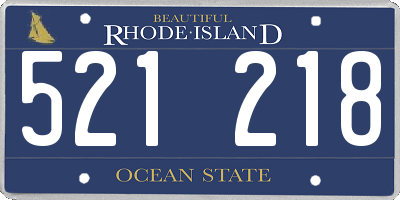 RI license plate 521218