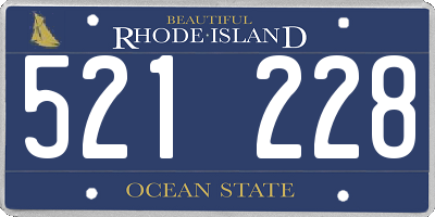 RI license plate 521228