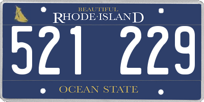 RI license plate 521229