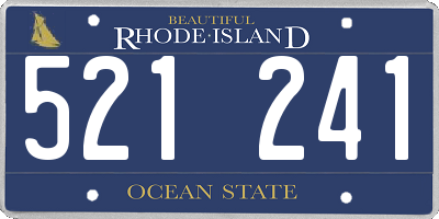 RI license plate 521241