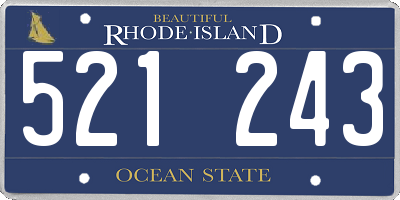 RI license plate 521243