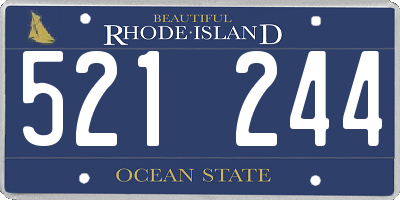 RI license plate 521244