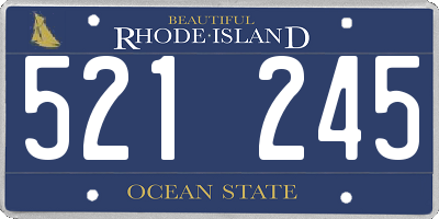 RI license plate 521245