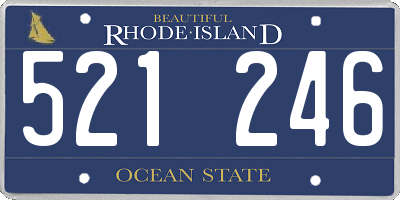 RI license plate 521246