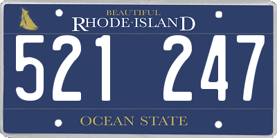 RI license plate 521247
