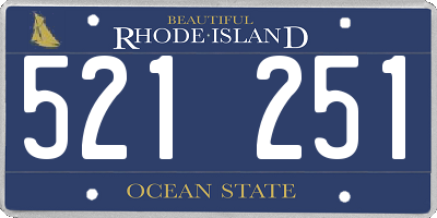 RI license plate 521251