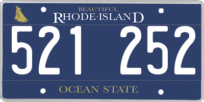 RI license plate 521252