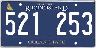 RI license plate 521253