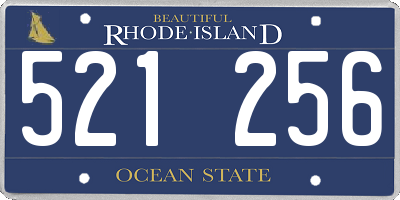 RI license plate 521256