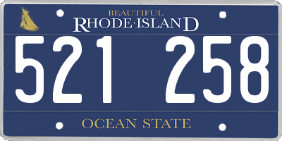 RI license plate 521258