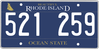 RI license plate 521259