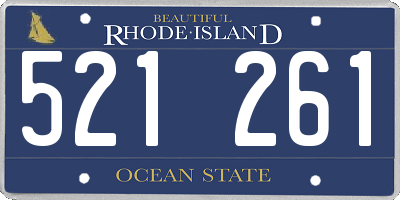 RI license plate 521261