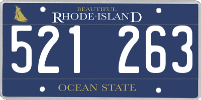 RI license plate 521263