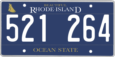 RI license plate 521264
