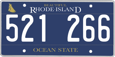 RI license plate 521266