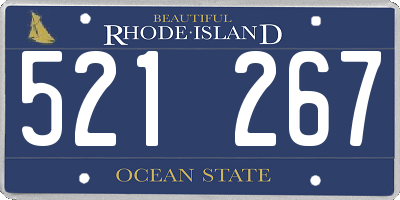 RI license plate 521267