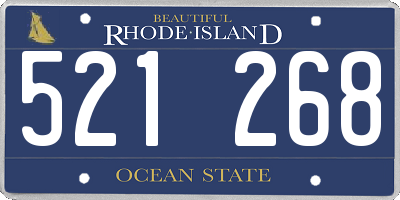RI license plate 521268