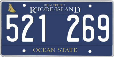 RI license plate 521269