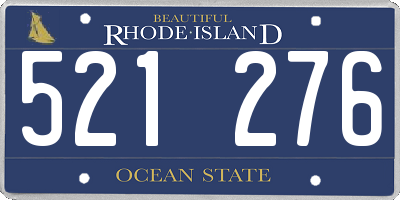 RI license plate 521276