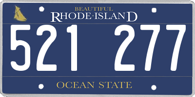 RI license plate 521277