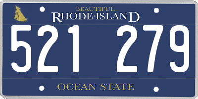 RI license plate 521279