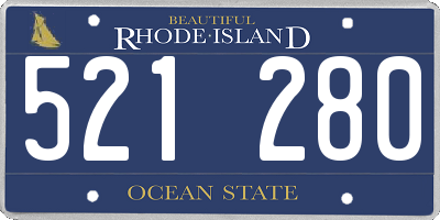 RI license plate 521280