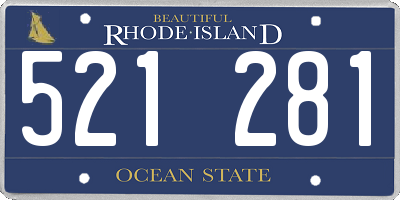RI license plate 521281
